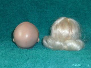 two vintage Vogue Ginny doll heads for part & repair 3