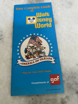 Vintage Walt Disney World Resort Magic Kingdom Guide Map Brochure 1975
