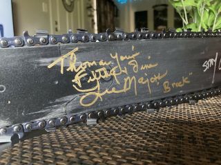Ash Vs Evil Dead Screen Accurate Chainsaw Signed By Bruce Campbell & Lee Majors 2