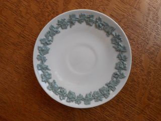 Wedgwood Embossed Queensware Smooth Edge Celadon On Cream 4 1/2 " Demi Saucer