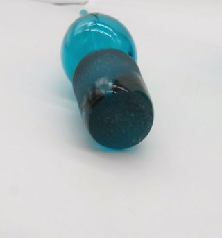 MCM Blenko Art Glass 920 Decanter Teardrop Stopper Winslow Anderson in BLUE 16 