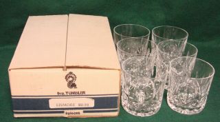 Waterford Lismore 9 Oz Old Fashioned Tumblers Set Of Six