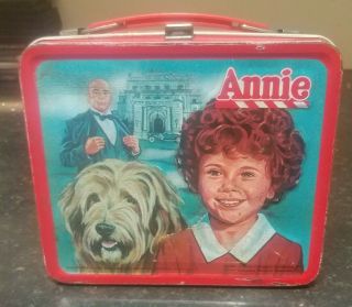 Vintage 1981 Annie Tin Lunchbox In No Thermos