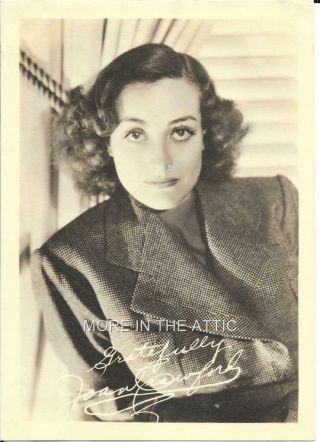 Mgm Fave Joan Crawford Vintage Hollywood Fan Photo Portrait Still 2