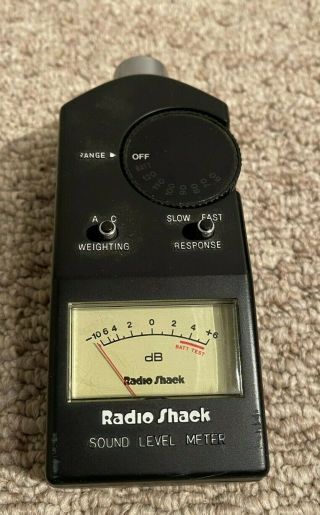 Vintage Radio Shack Realistic Sound Level Db Meter Cat.  No 33 - 2050