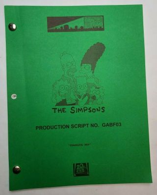 The Simpsons / Matt Selman 2004 Tv Script,  50 Cent Episode " Pranksta Rap "
