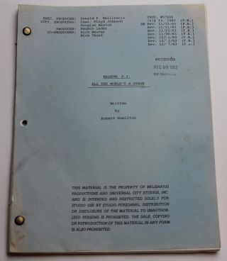 Magnum,  P.  I.  / 1983 Tv Show Script,  Episode With The Great Gatsby Gala