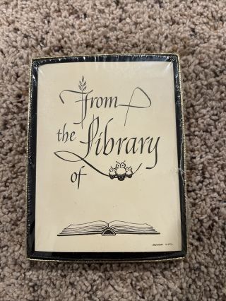 Vintage Antioch Book Name Plates Bookplates - From The Library Of.  Box