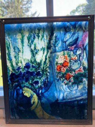 Glassmasters Stained Glass Marc Chagall Lovers Window - Art Institute Chicago