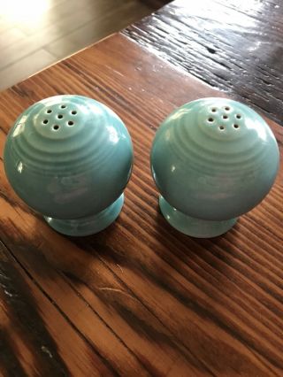 Fiestaware Turquoise Salt And Pepper Shakers Pre - Owned 2