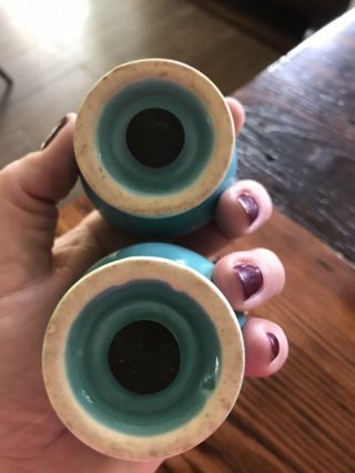 Fiestaware Turquoise Salt And Pepper Shakers Pre - Owned 3