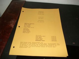 Supernatural - Tv Series - Goldenrod - Script Revision Pages - Ep - " Goods "