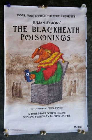 1993 Edward Gorey Masterpiece Theatre " Blackheath " Promo Poster