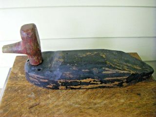 Primitive Rustic Hand Carved Duck Decoy D.  G.  Newcomb