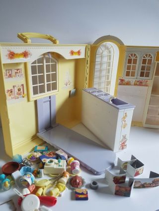 Barbie Doll Folding Kitchen Playset With Accessories Vintage 1998 Mattel