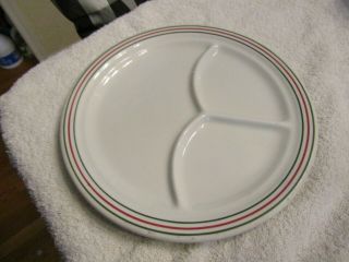 Vintage Iroquois China Hotel Restaurant Railroad Ware Divided Dinner Plate White