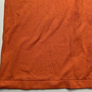 Vintage 80s 90s Mens Size M Orange Blank Single Stitch T Shirt Made In USA 50/50 2