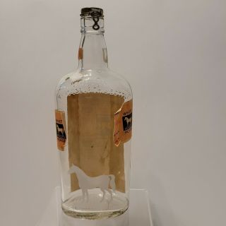 Vintage White Horse Cellar Blended Scotch Whiskey Bottle - Empty,  Mid Century 2