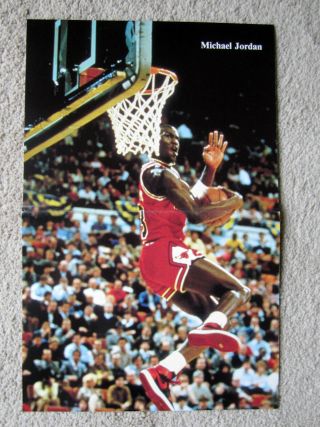 Michael Jordan 1984 - 85 Chicago Bulls Rc Poster Vtg Nike23 Air Nba1987 Basketball