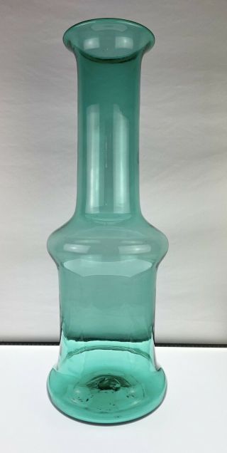 Blenko Glass 5717 Floor Vase In Sea Green Uncommon Mcm Husted Design