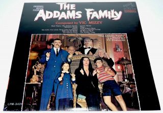 The Addams Family Tv 1965 Mono Record Lp 1st Issue Vic Mizzy Owned