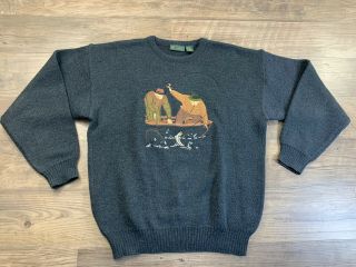 Vintage Neil Martin Fishing Embroidered Grandpa Sweater Acrylic/wool Medium