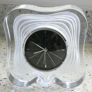 Elegant Daum France Crystal Thor Model 482 Clock - Outstanding