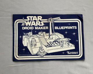 1979 Vintage Star Wars Droid Maker Blueprints Factory Playset Instructions