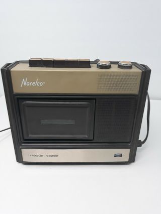 Vtg Norelco 1320 Portable Cassette Tape Recorder For Repair Of Parts