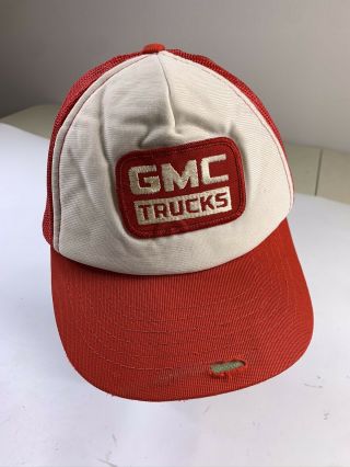 Vintage Gmc Trucks Patch Snapback Trucker Mesh Hat Cap