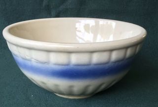 Vintage Small Cobalt Blue Stripe Mixing Bowl