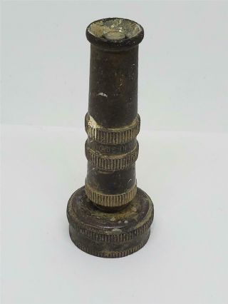Vintage Brass Water Garden Hose 3 " Nozzle Steampunk Made In Usa