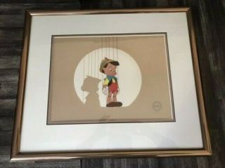 Walt Disney Limited Edition Of 2500 " Pinocchio On Stage " Framed Serigraph Cel