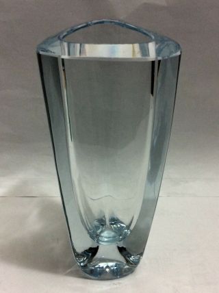 Stromberg Swedish Art Glass Crystal Mid Century Modern Vase Strombergshyttan