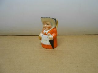Vintage Royal Cauldon England Miniature Toby Mug Jug Orange Porcelain