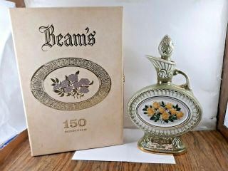 Vintage Jim Beam 150 Months Old Whiskey Decanters W/ Case Label & Stamp