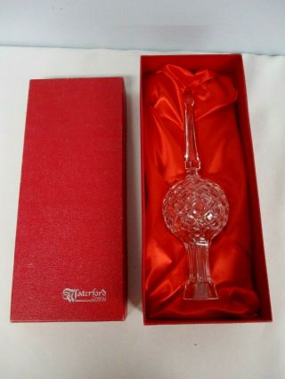 Signed Waterford Crystal Christmas Tree Topper Ornament 10 3/4 "