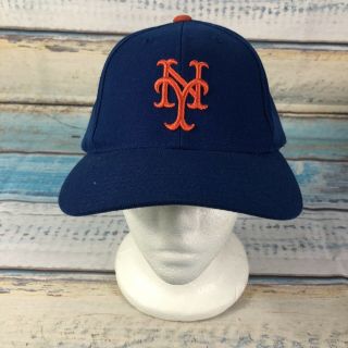 York Mets Vtg Logo Athletic Snapback Blue Mlb Baseball Hat Cap