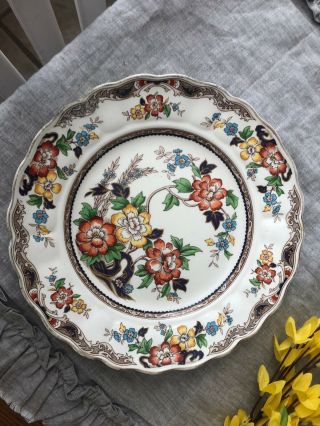 Grindley Marlborough Royal Petal 10 " Scalloped Dinner Plate Vintage