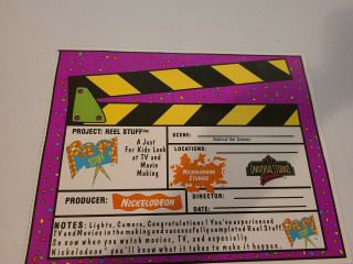Vintage Rare Nickelodeon Studios Project: Reel Stuff Blank Certificate