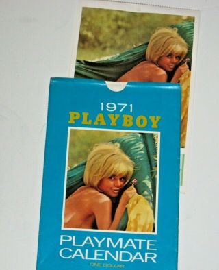Vintage Old Playboy Calendar - 1971 W/ Sleeve