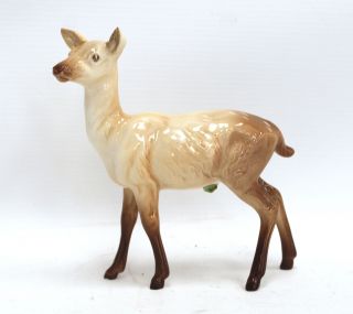 Vintage Beswick England Dear Fawn Ornament Beige Delicate With Sticker - H18