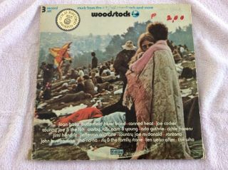 Woodstock 3 Record Set Vintage Vinyl Press 3 X Lp Gatefold Record Rare