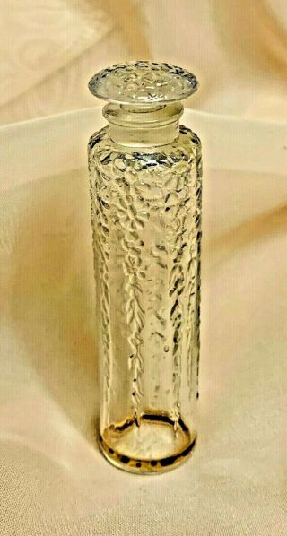 Antique R Lalique Glass 3.  5 " Perfume Bottle Chypre By Fovril Paris