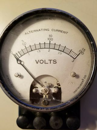 Vintage Jewell Electrical Instrument Co.  Alternating Current Volts Gauge