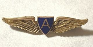 Cool Beans Blowout: Vintage Tiny Wings " A " Brooch Pin Gold - Tone Rare? 01 - 08