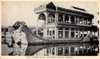 Peiping China Summer Palace Marble Boat Vintage Postcard Aa17274