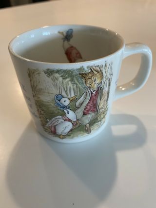 Vintage 1984 Beatrix Potter Jemima Puddle - Duck Childs Cup Mug Wedgwood Harrod’s