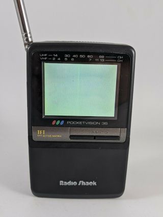 Vintage Radio Shack Pocketvision 36 Mini Color Tv Portable Television