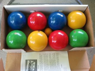 Vintage Sportcraft Classic Bocce Ball Set Italy Lawn Outdoor Game 01095 2